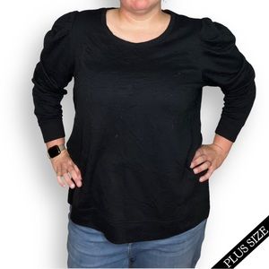Evri Black Puffed Long Sleeved Sweater Top Size 2X